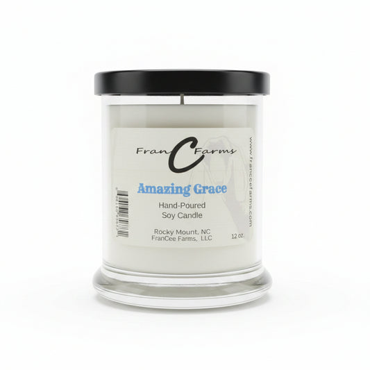 Amazing Grace Soy Candle - 12 oz. Status Jar product image 2 from FRAN C FARMS