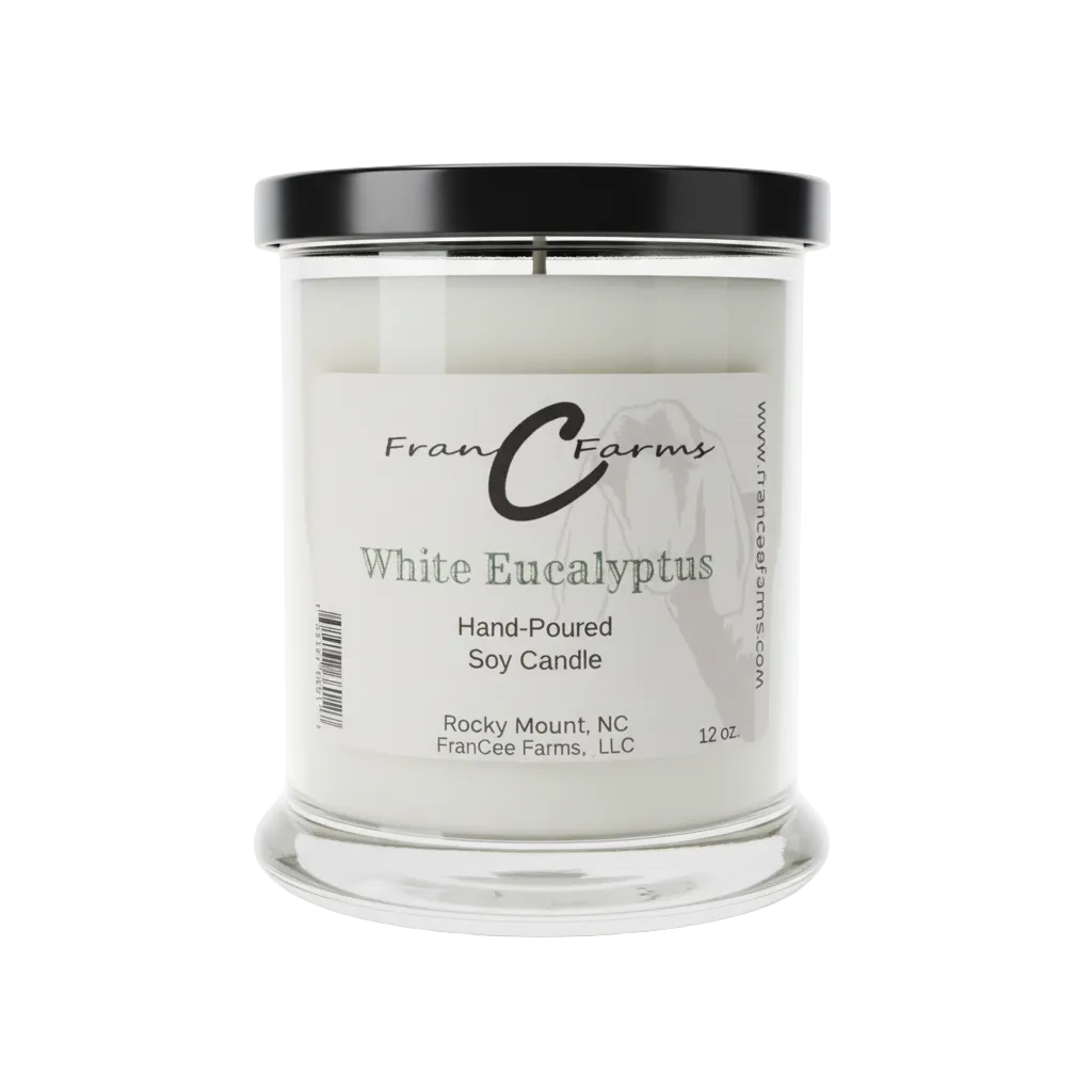 White Eucalyptus Soy Candle (12/S)