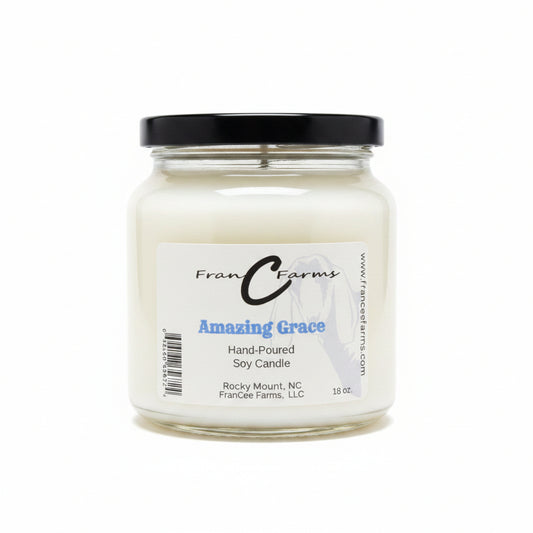 Amazing Grace Soy Candle - 18 oz. Apothecary Jar product image 2 from FRAN C FARMS