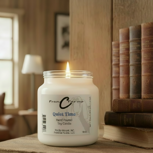 Quiet Time Soy Candle - 18 oz. Apothecary Jar product image 2 from FRAN C FARMS