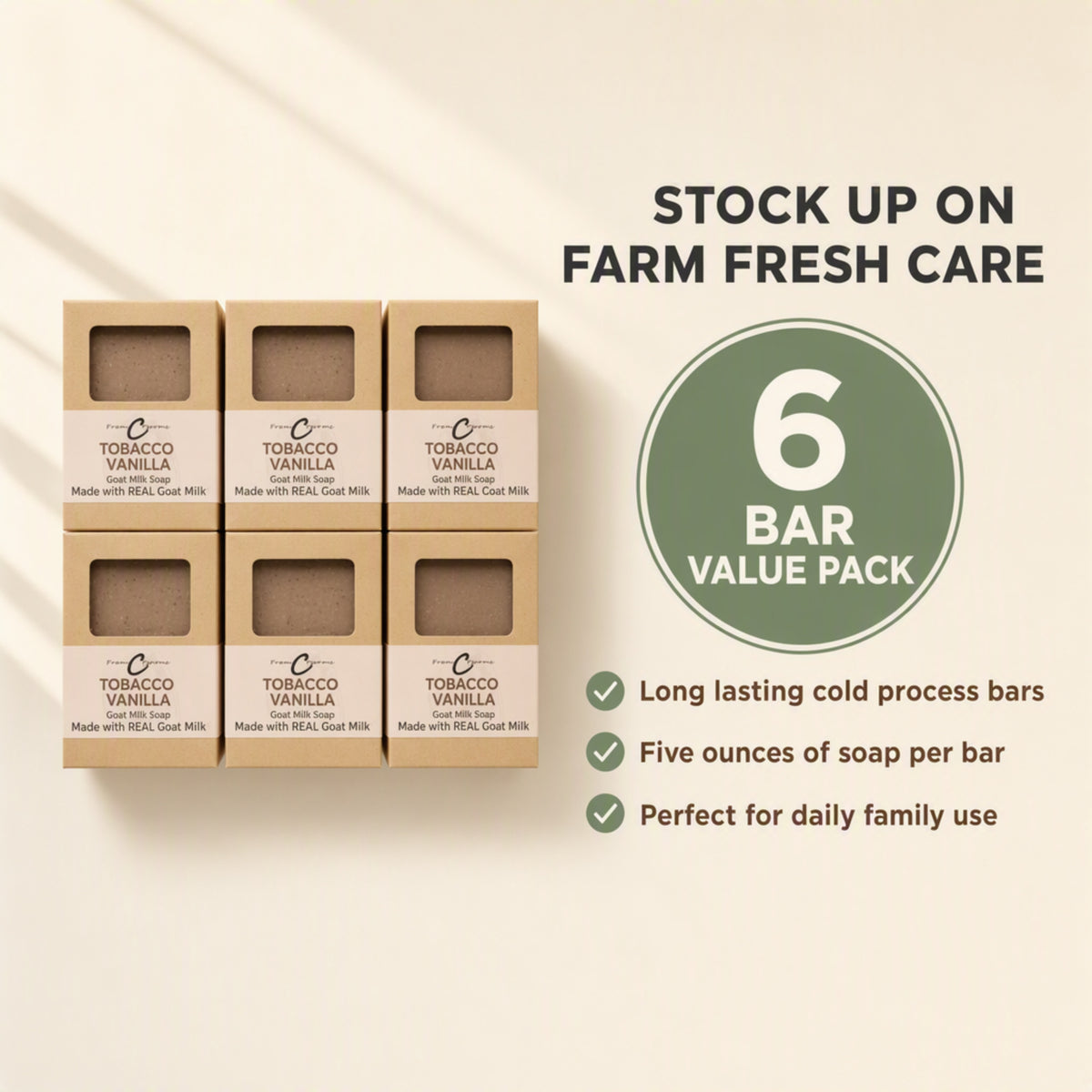 Tobacco Vanilla Goat Milk Soap product image 11 from FRAN C FARMS
