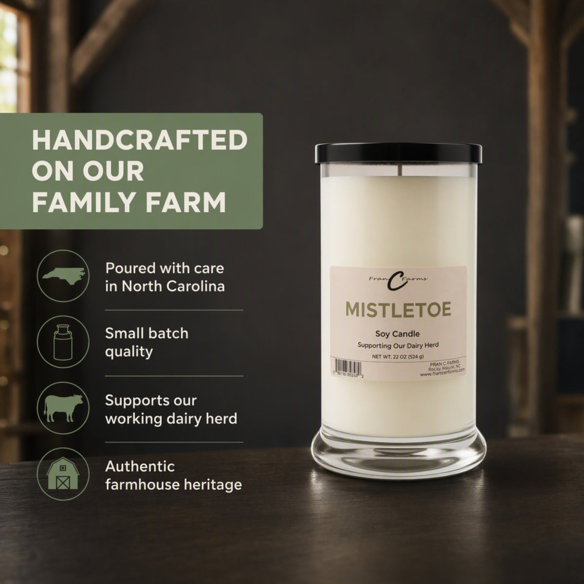 Mistletoe Soy Candle - 22 oz. Status Jar