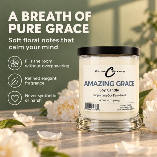Amazing Grace Soy Candle - 12 oz. Status Jar