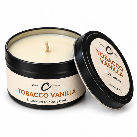 Tobacco Vanilla Soy Candle Tin - 8 oz.