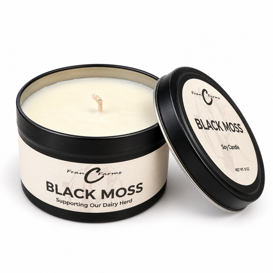 Black Moss Soy Candle - 8 oz Tin