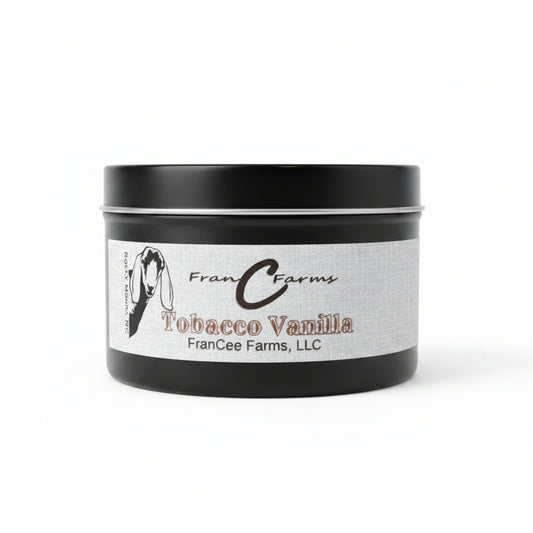 Tobacco Vanilla Soy Candle Tin - 8 oz. product image 2 from FRAN C FARMS