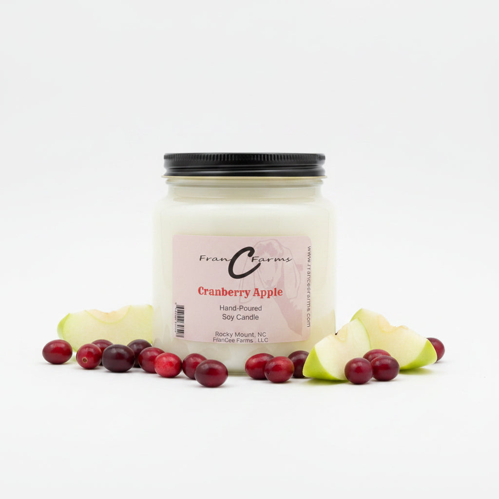 Cranberry Apple Soy Candle - 18 oz. Apothecary Candle