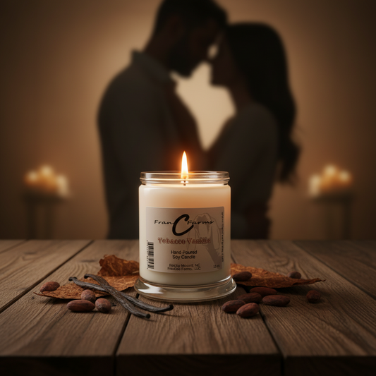 Tobacco Vanilla Soy Candle - 12 oz. Status Jar product image 2 from FRAN C FARMS