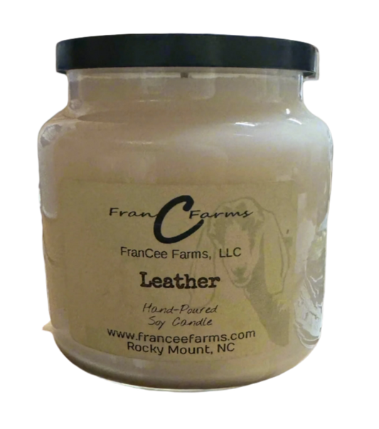 Leather ApotheCary Candle
