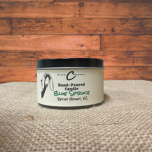 Blue Spruce Candle Tin