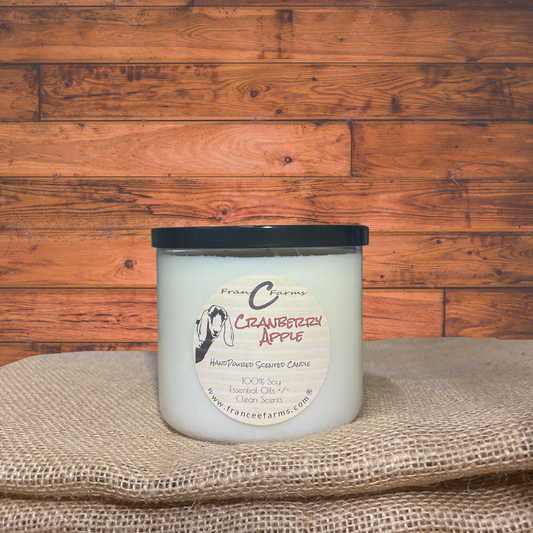 Cranberry Apple 3-Wick Candle product image 2 from FRAN C FARMS