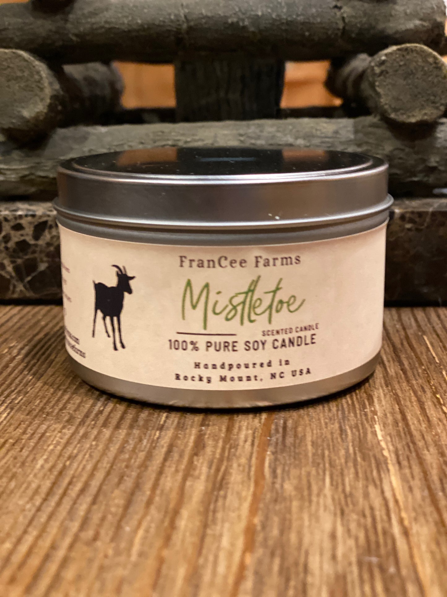 Mistletoe Candle Tin