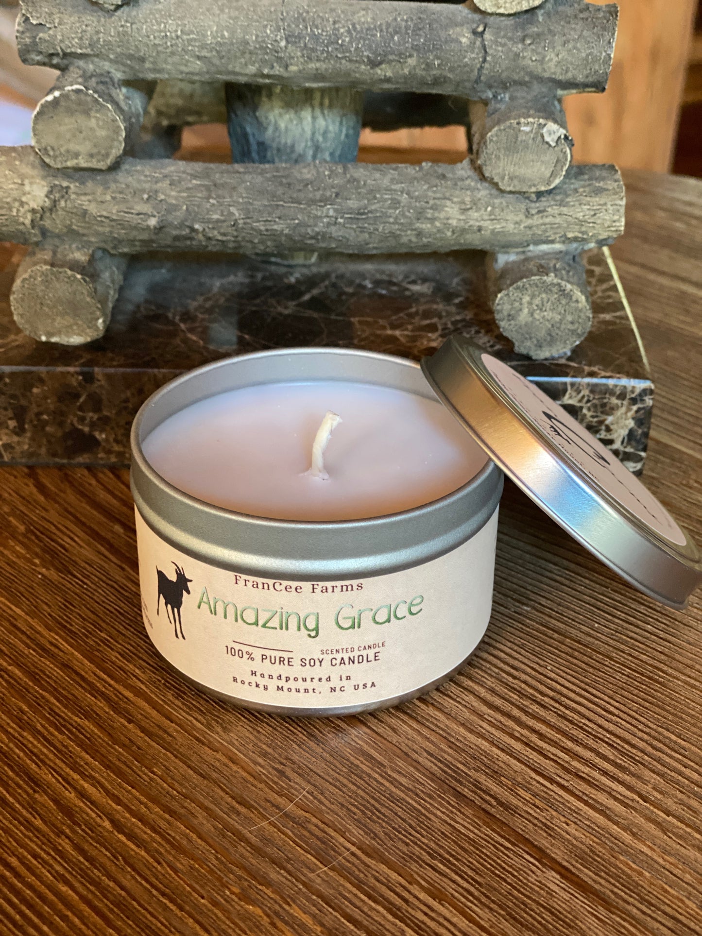 Amazing Grace Candle Tin