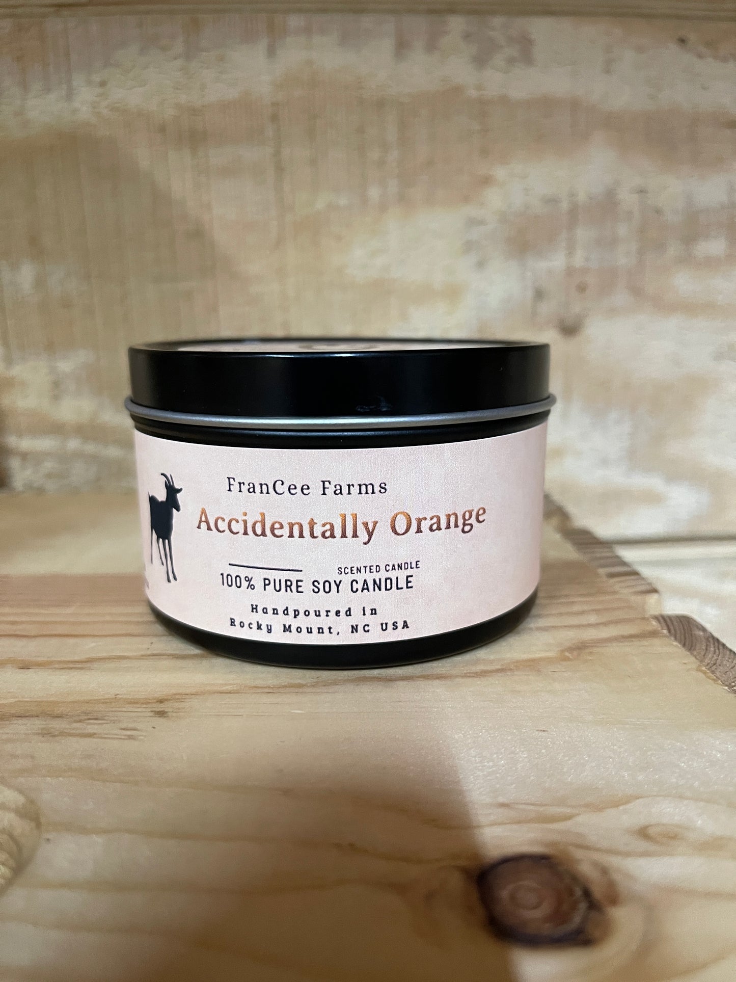 Accidentally Orange Candle Tin