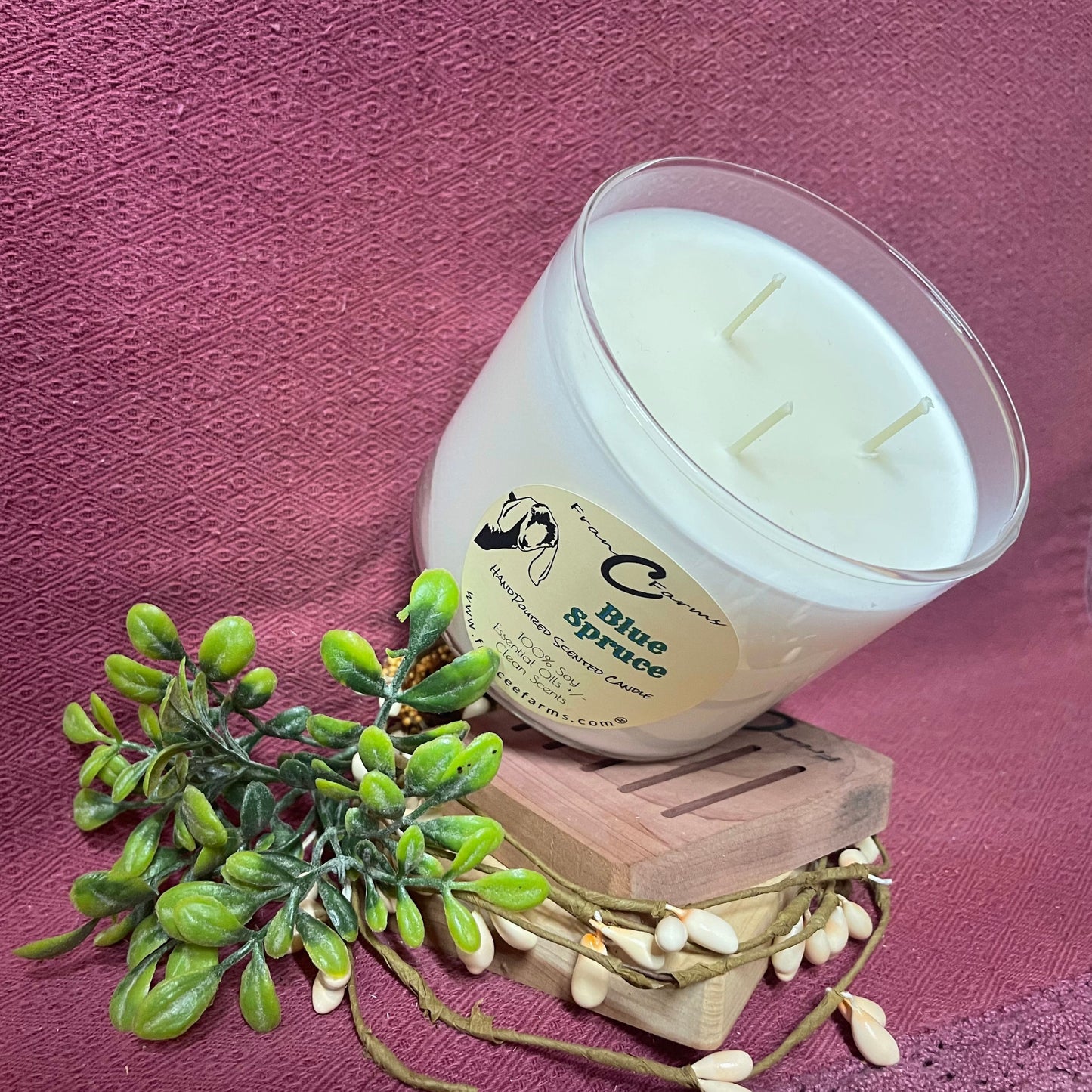 Blue Spruce 3 Wick Candle