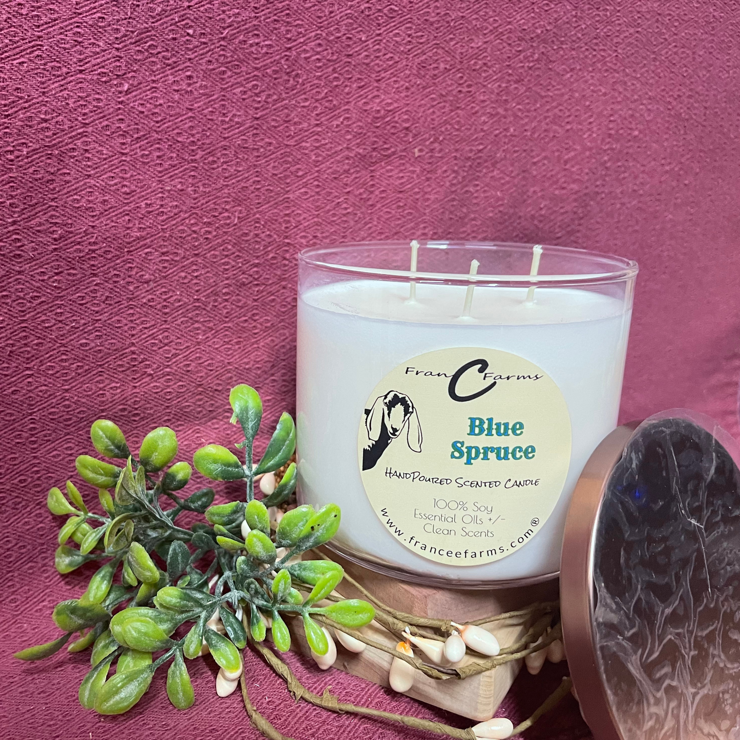 Blue Spruce 3 Wick Candle