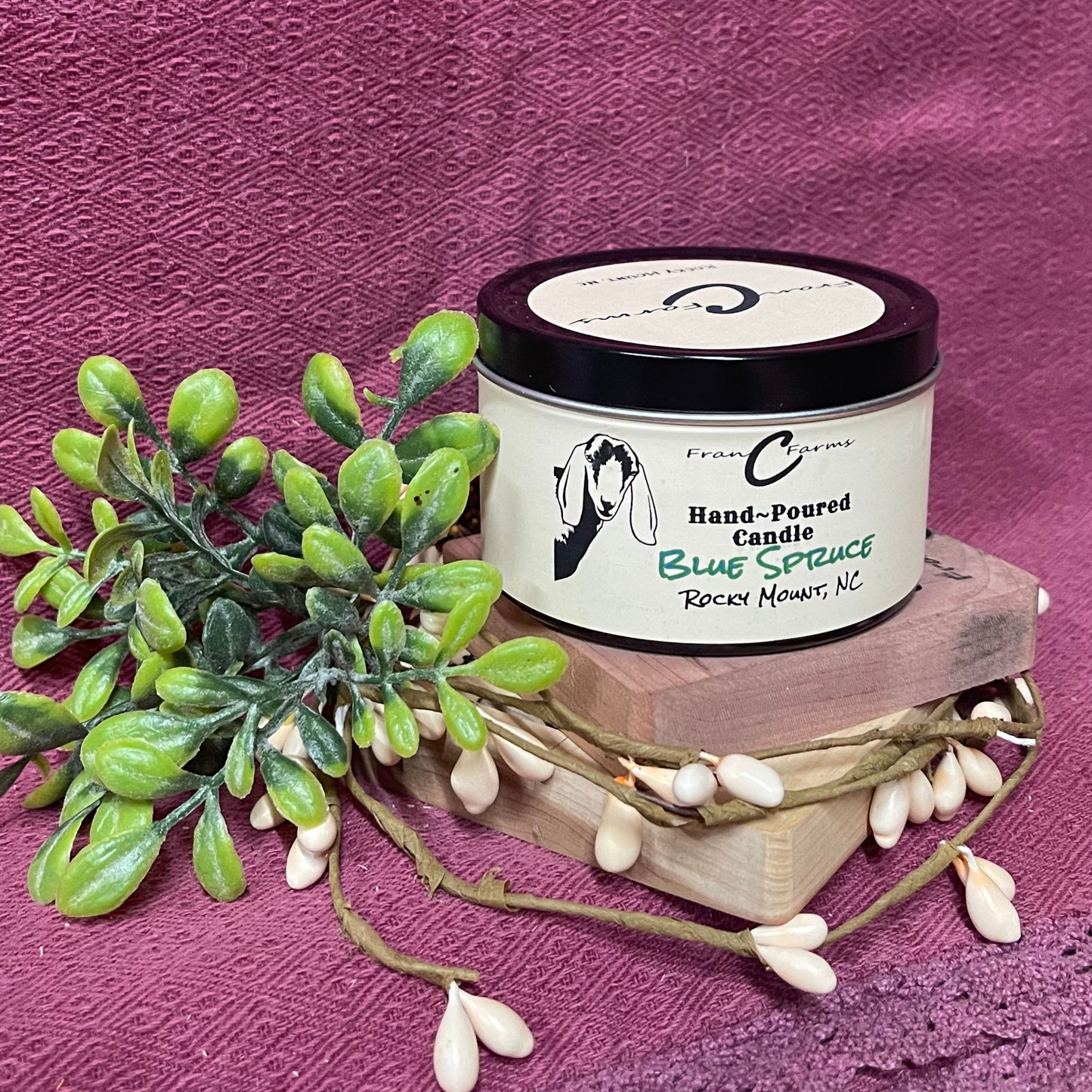 Blue Spruce Candle Tin