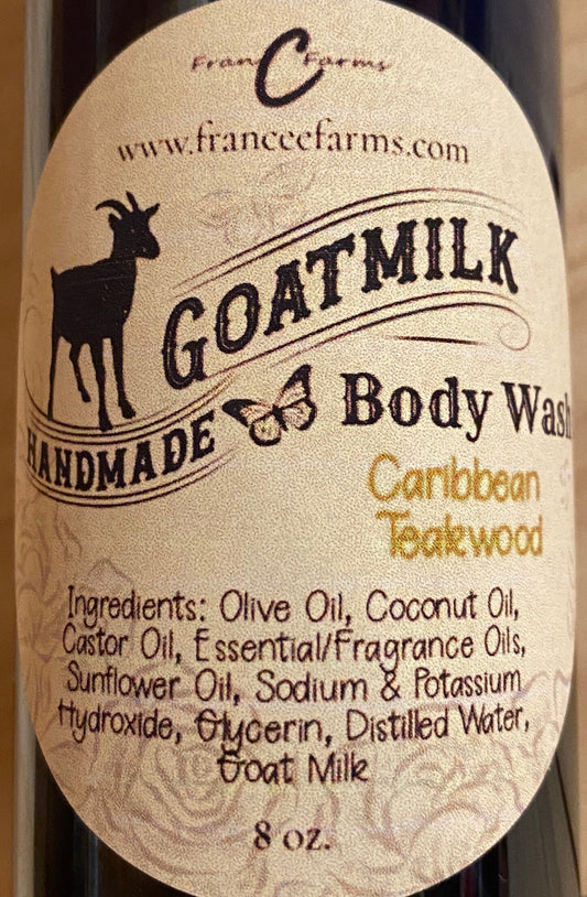Caribbean Teakwood Goat Milk Body Wash