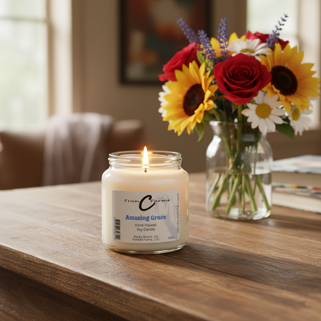 FRAN C FARMS Amazing Grace soy candle