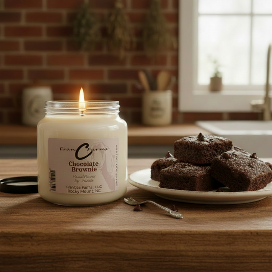 FRAN C FARMS Chocolate Brownie soy candle