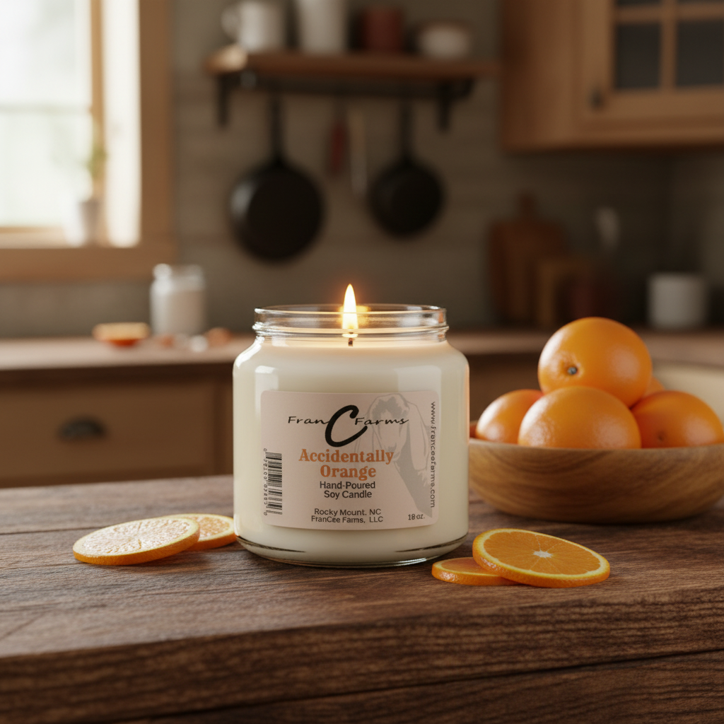 FRAN C FARMS Accidentally Orange soy candle