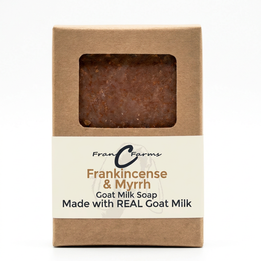 Frankincense & Myrrh Goat Milk Soap - Made with REAL Goat Milk product image 2 from FRAN C FARMS