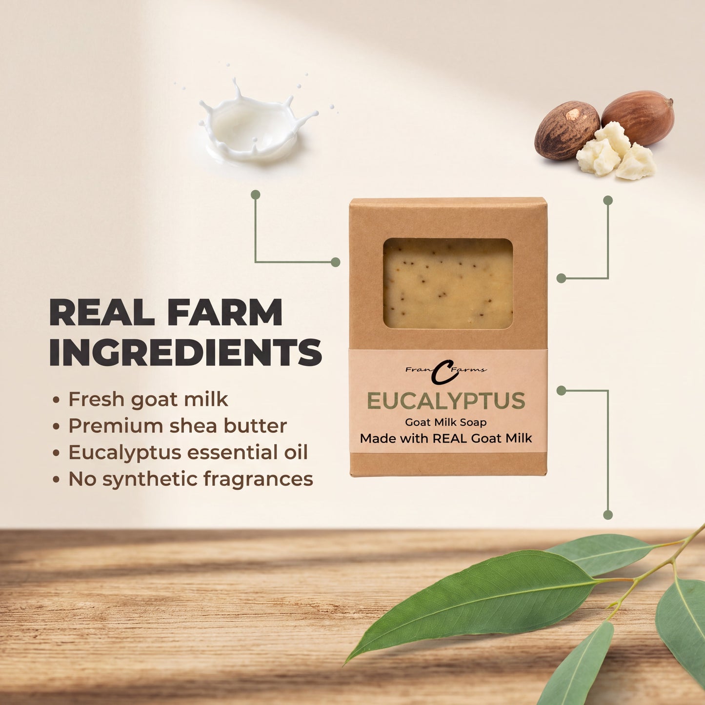 Eucalyptus Goat Milk Soap – Made with REAL Goat Milk