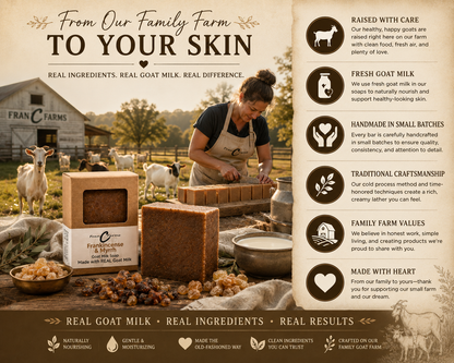 Frankincense & Myrrh Goat Milk Soap - Made with REAL Goat Milk