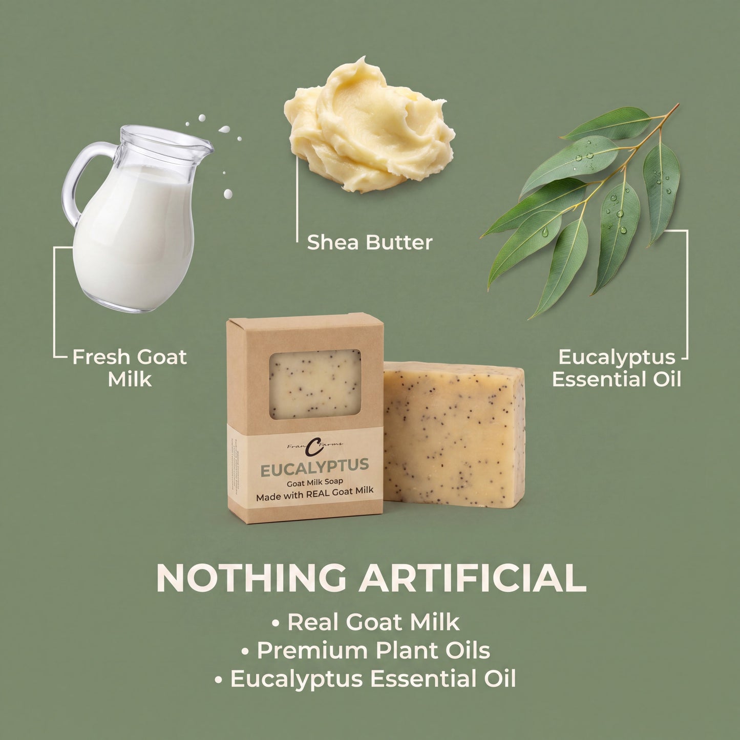 Eucalyptus Goat Milk Soap – Made with REAL Goat Milk