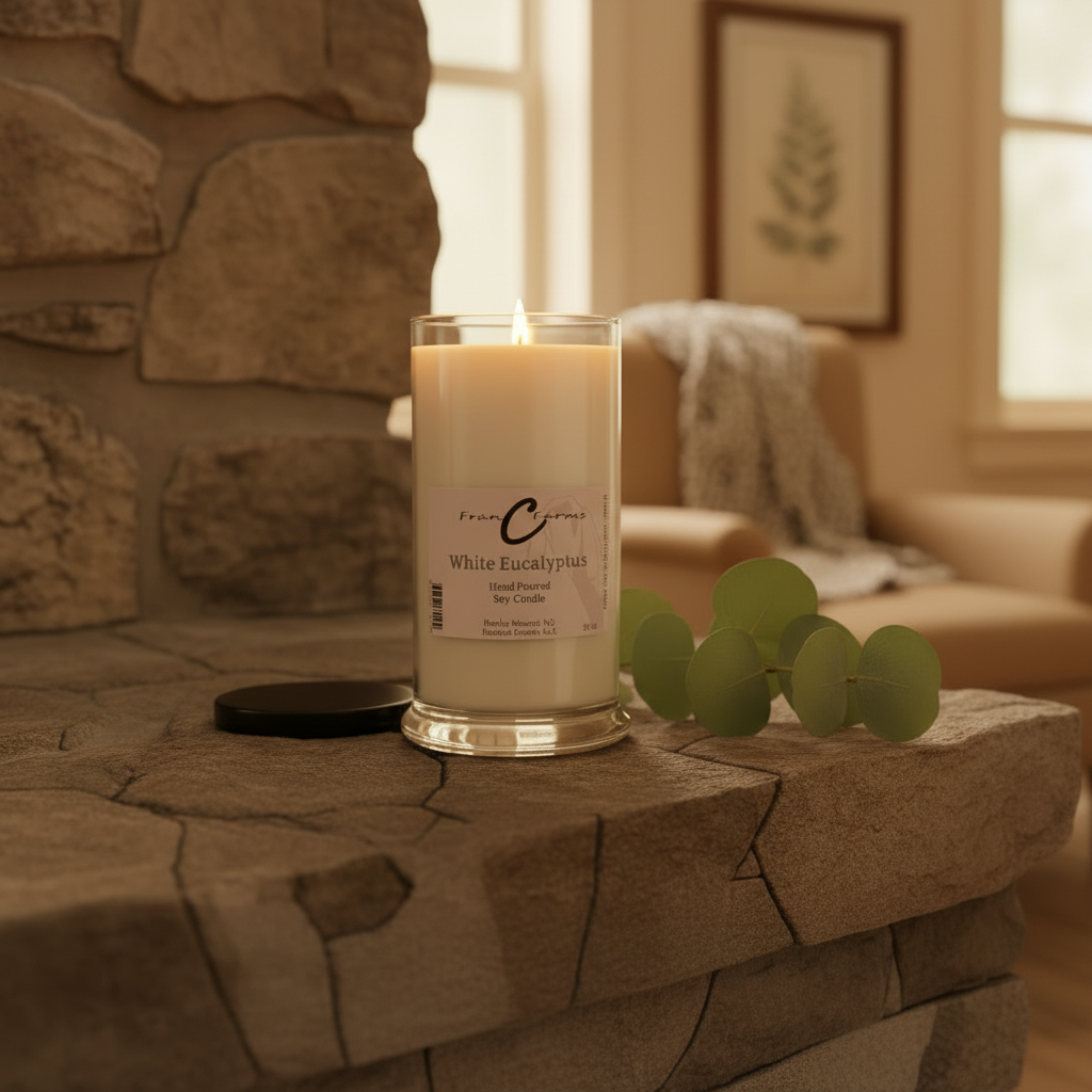 White Eucalyptus Soy Candle - 21.5 oz. Status Jar