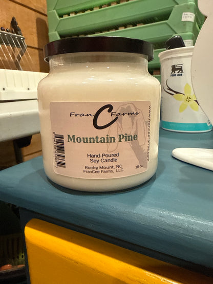Mountain Pine Soy Candle - 18 oz. Apothecary Jar
