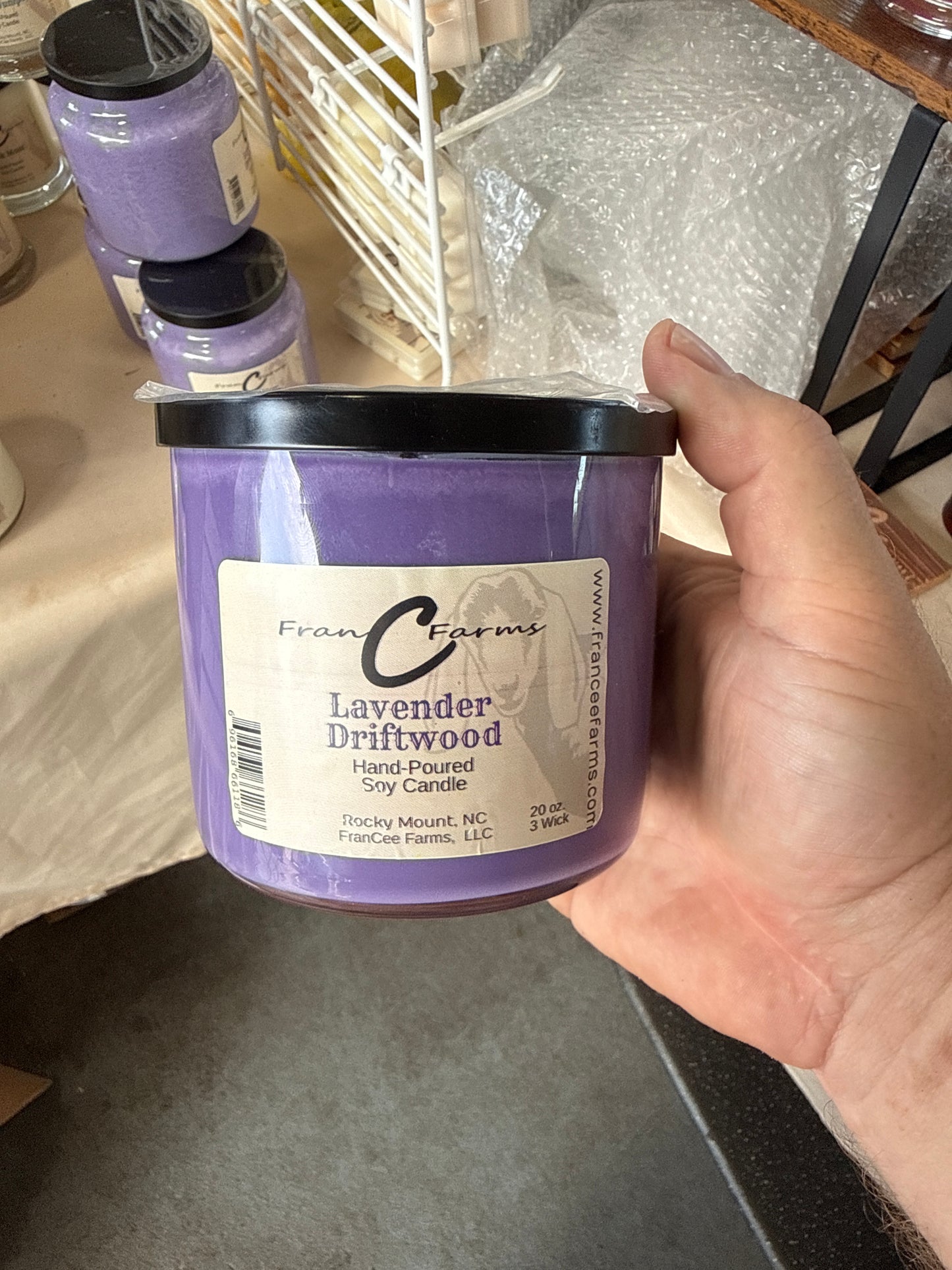 Lavender Driftwood Soy Candle - 20 oz. 3 Wick