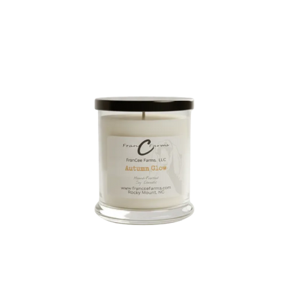 Autumn Glow Soy Candle - 12 oz. Status Jar by FranCee Farms, capturing the essence of the fresh fall season.