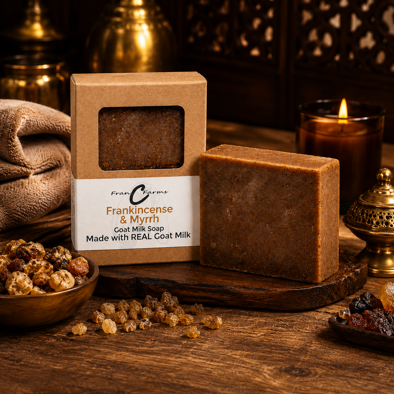 Frankincense & Myrrh Goat Milk Soap - Made with REAL Goat Milk
