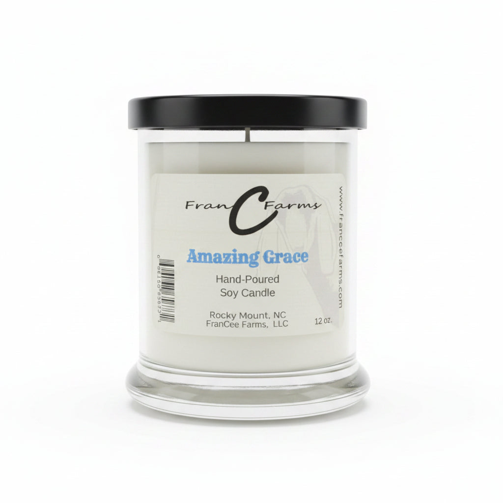 Amazing Grace Soy Candle - 12 oz. Status Jar