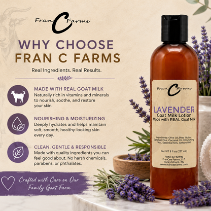 Lavender Goat Milk Lotion - Made with REAL Goat Milk