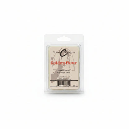 Golden Hour Soy Wax Melts package featuring hand-poured soy wax melts for a fragrant home.