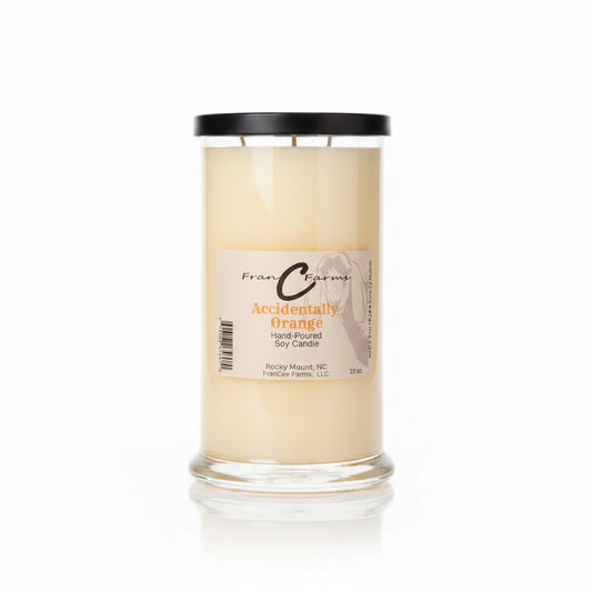 Accidentally Orange Soy Candle - 22 oz. Status Jar product image 2 from FRAN C FARMS