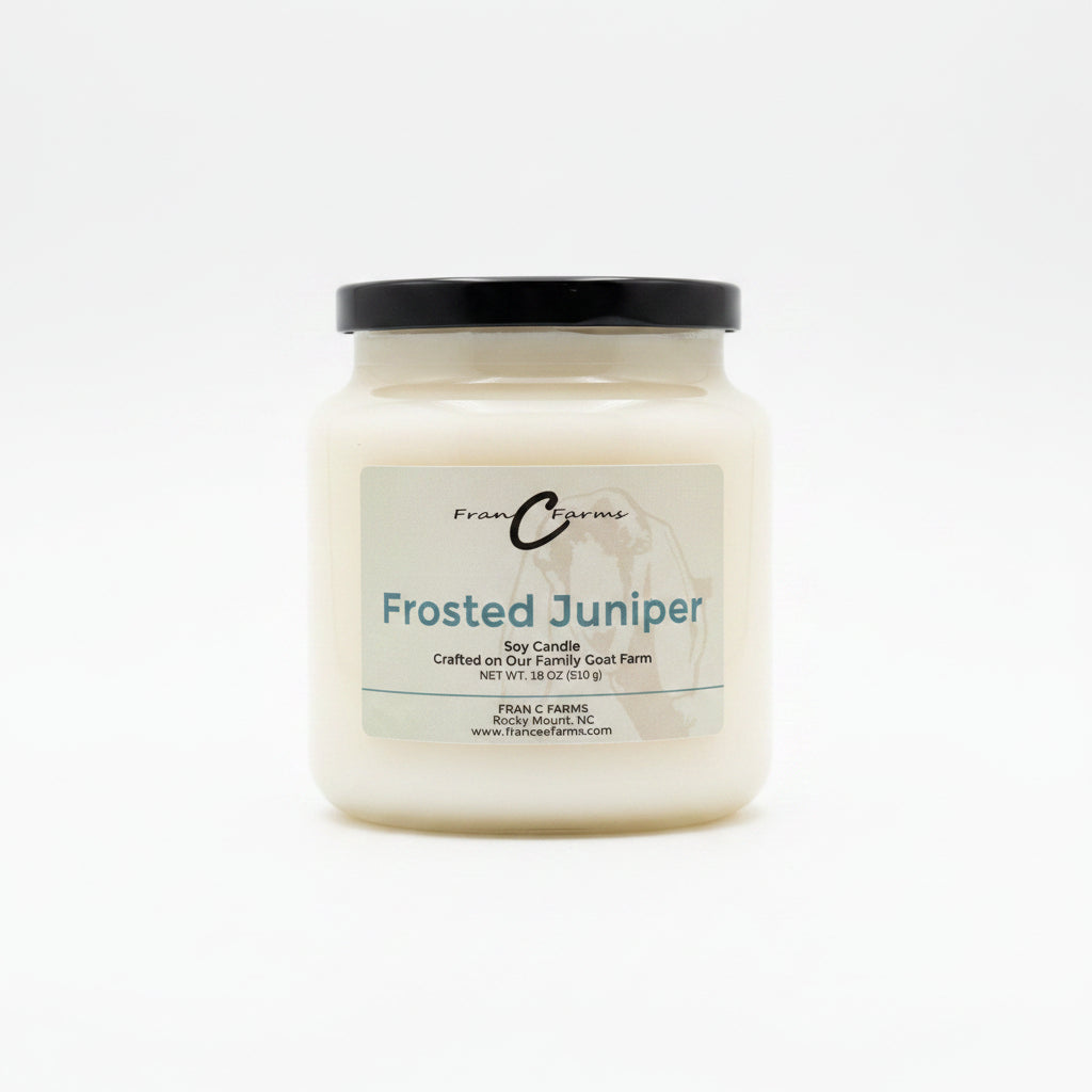 Frosted Juniper Soy Candle - 18 oz. Apothecary Jar