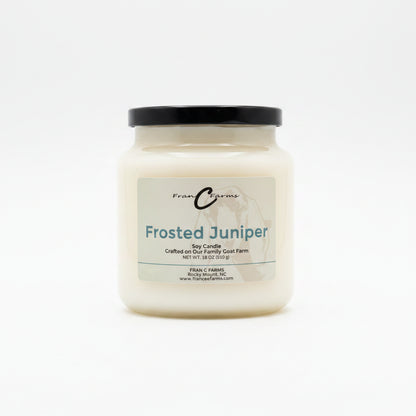Frosted Juniper Soy Candle - 18 oz. Apothecary Jar