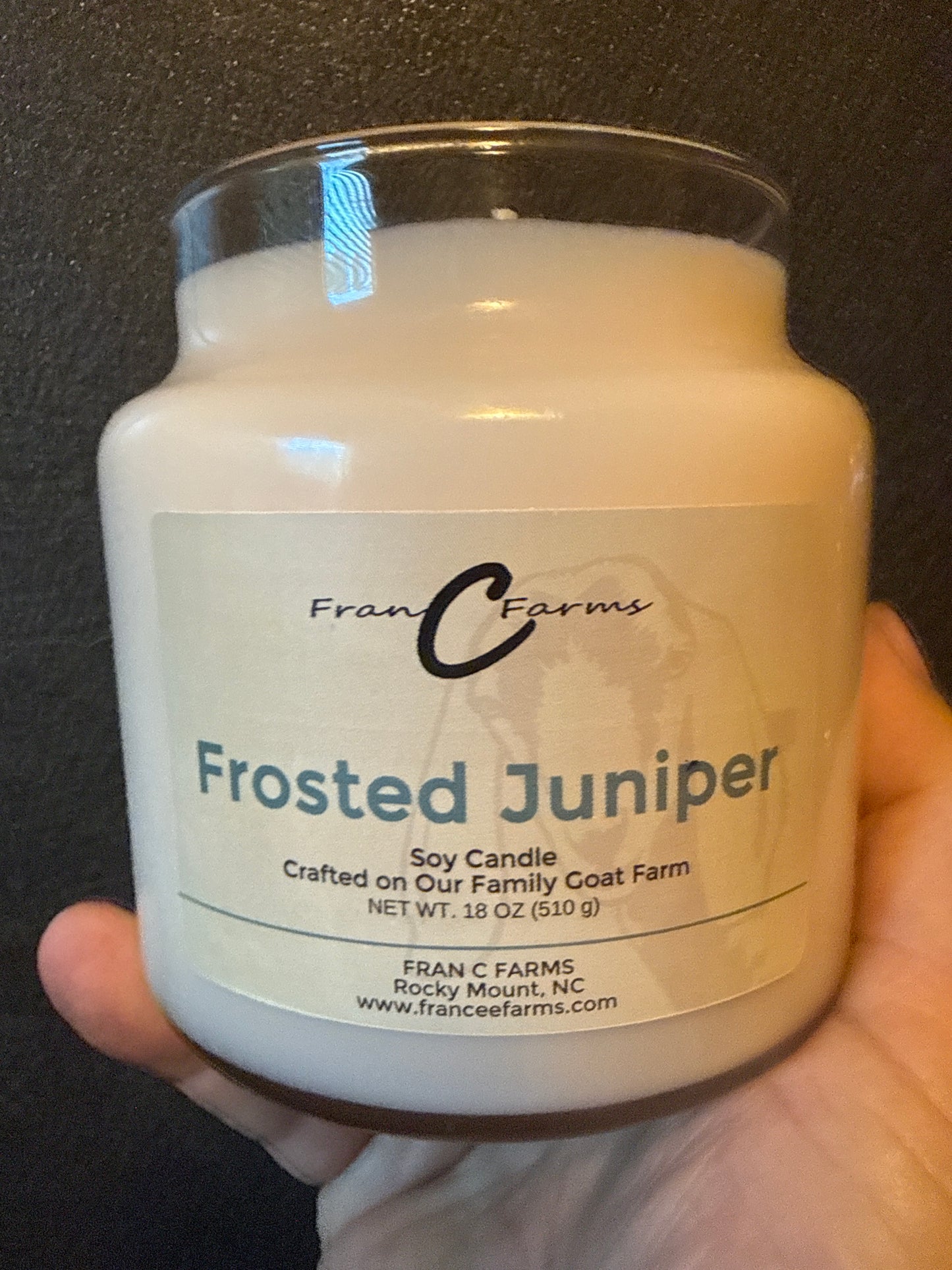 Frosted Juniper Soy Candle - 18 oz. Apothecary Jar