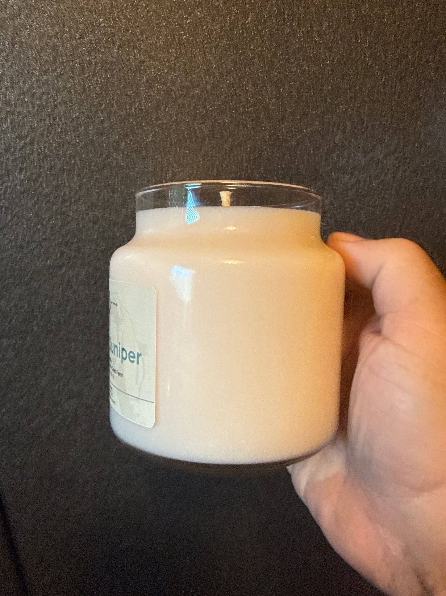 Frosted Juniper Soy Candle - 18 oz. Apothecary Jar