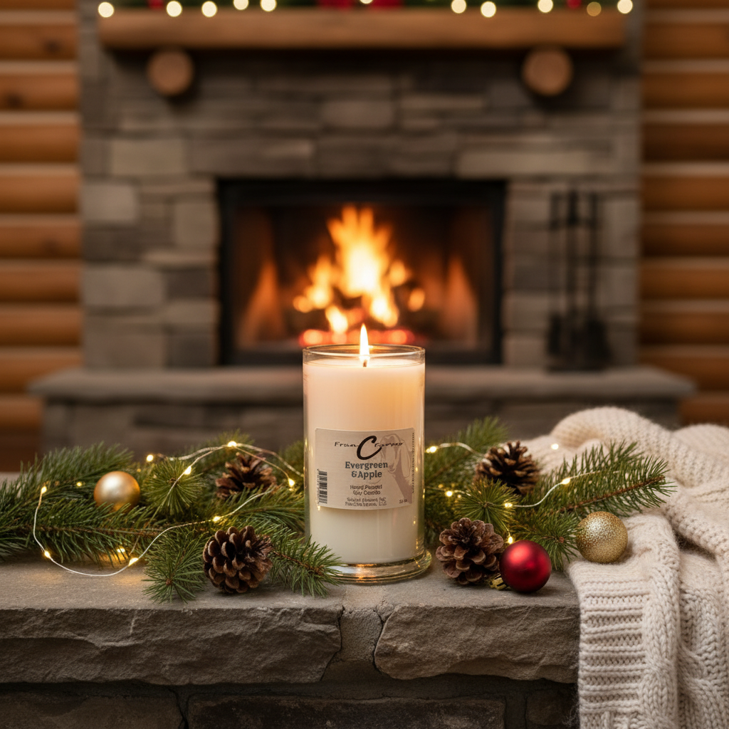 Evergreen & Apple Soy Candle - 22 oz. Status Jar