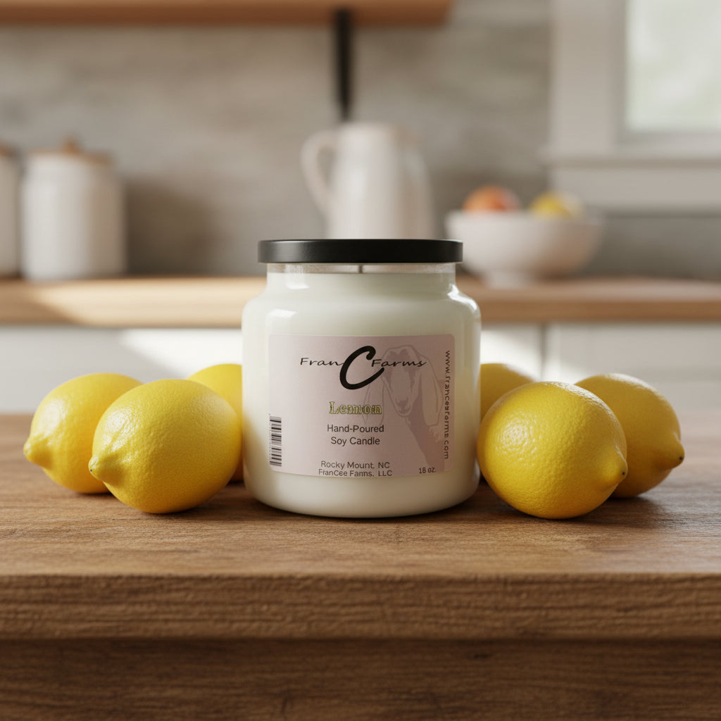 Lemon Soy Candle - 18 oz. Apothecary Jar