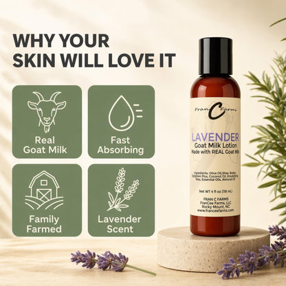 FRAN C FARMS  Goat Milk Lotion -DUAL PARENT