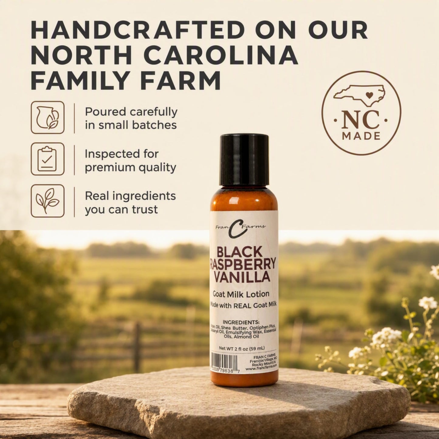 FRAN C FARMS  Goat Milk Lotion -DUAL PARENT