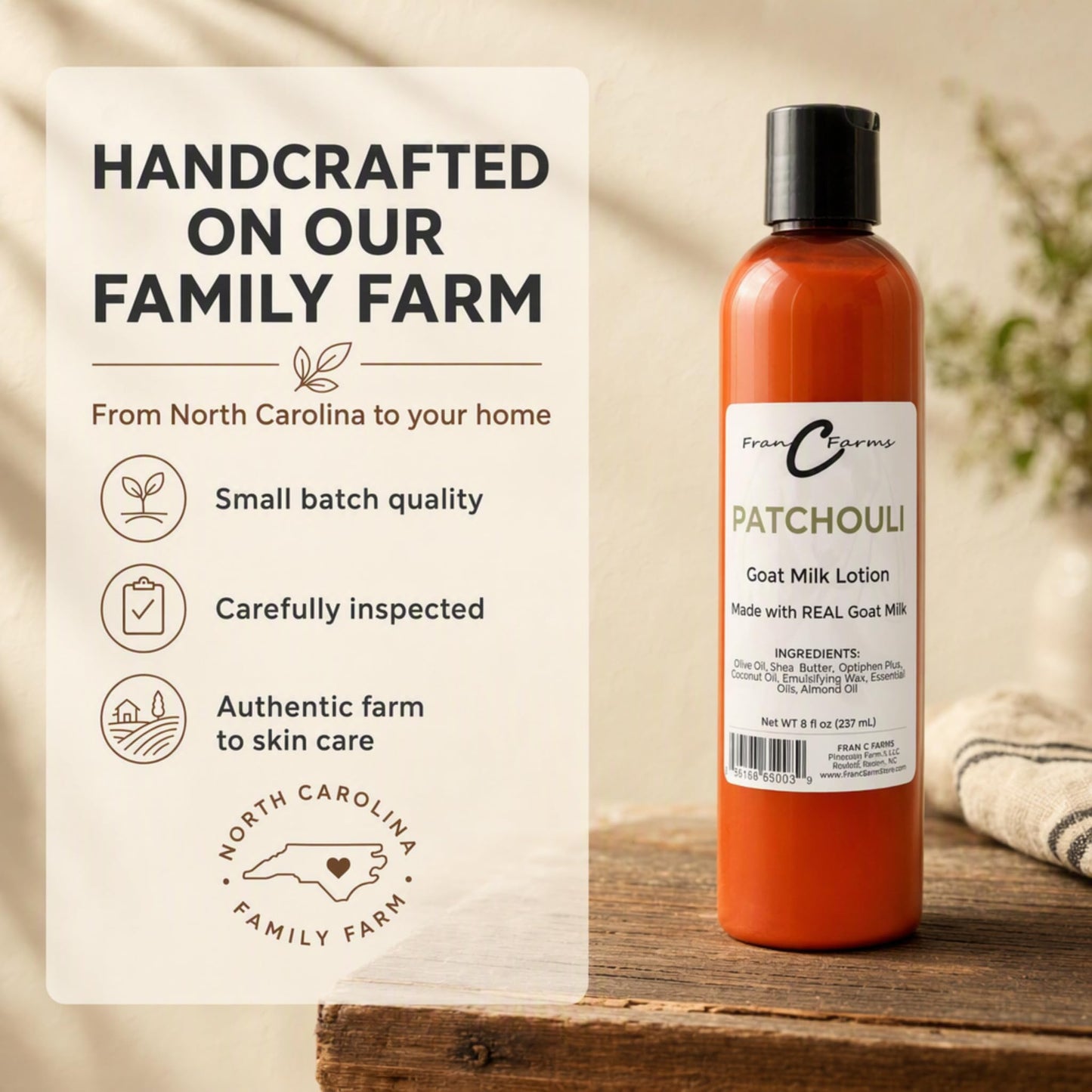 FRAN C FARMS  Goat Milk Lotion -DUAL PARENT