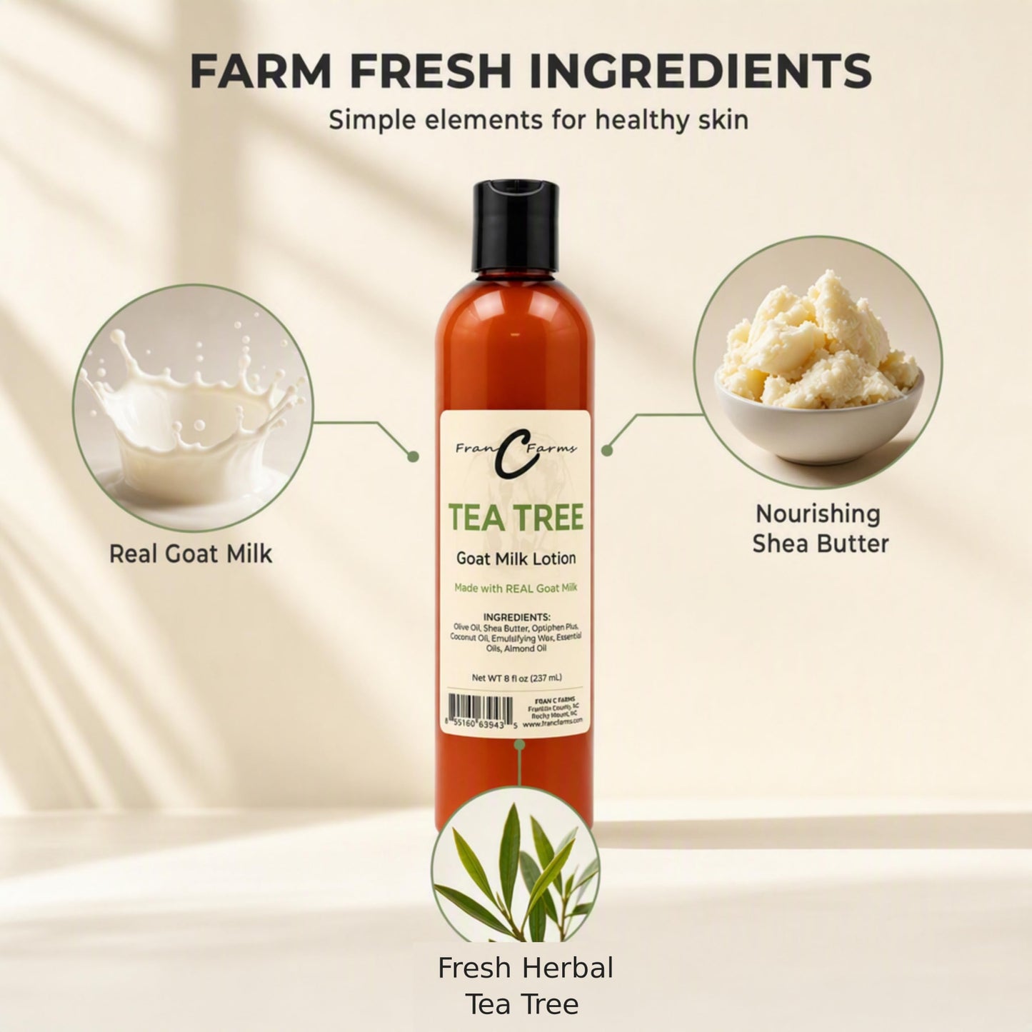 FRAN C FARMS  Goat Milk Lotion -DUAL PARENT