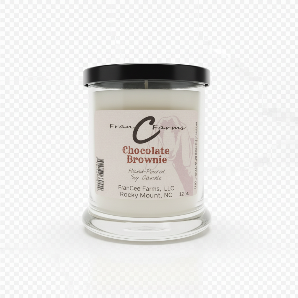 Chocolate Brownie Soy Candle - 12 oz. Status Jar from FranCee Farms.