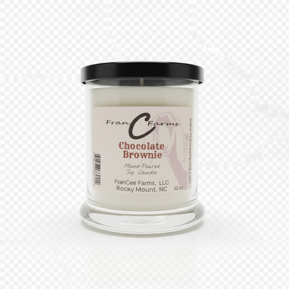 Chocolate Brownie Soy Candle - 12 oz. Status Jar from FranCee Farms.